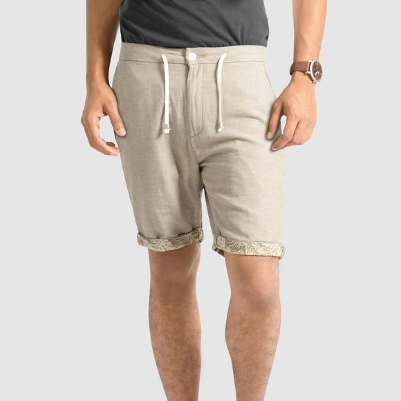 OLGYN Other - OLGYN Men’s Slim Fit Beige Bermuda Shorts